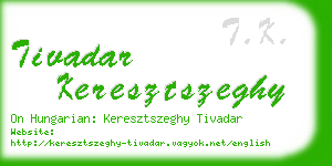 tivadar keresztszeghy business card